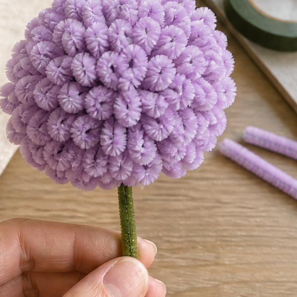 Hortensia de limpiapipas